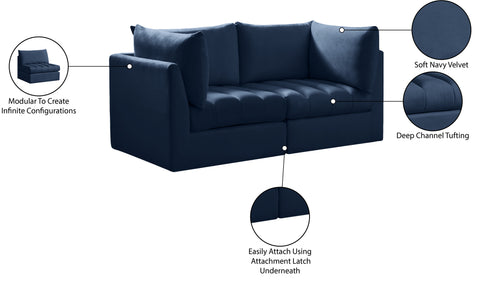 Acadia Navy Velvet Modular Sofa S66