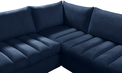 Acadia Navy Velvet Modular Sectional Sec4A