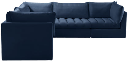 Acadia Navy Velvet Modular Sectional Sec5C