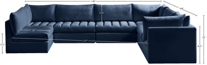 Acadia Navy Velvet Modular Sectional Sec7A