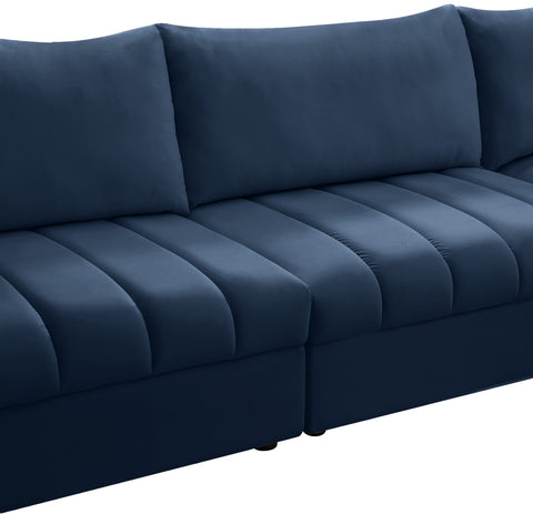Acadia Navy Velvet Modular Sectional Sec8A