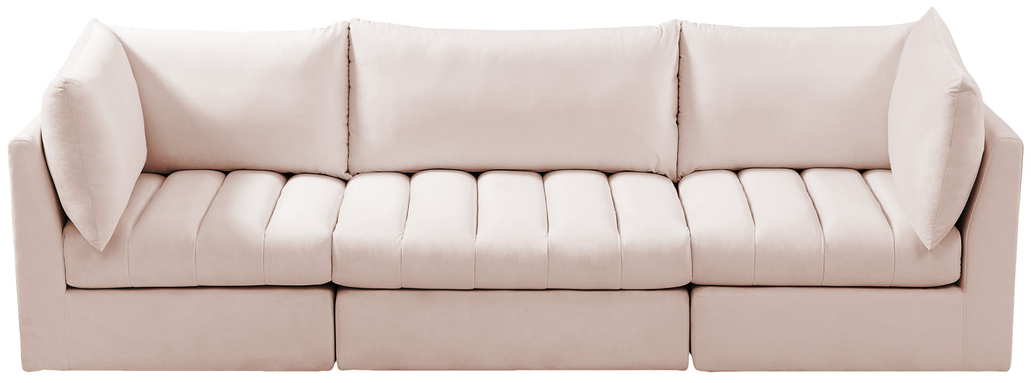 acadia pink velvet modular sofa s103