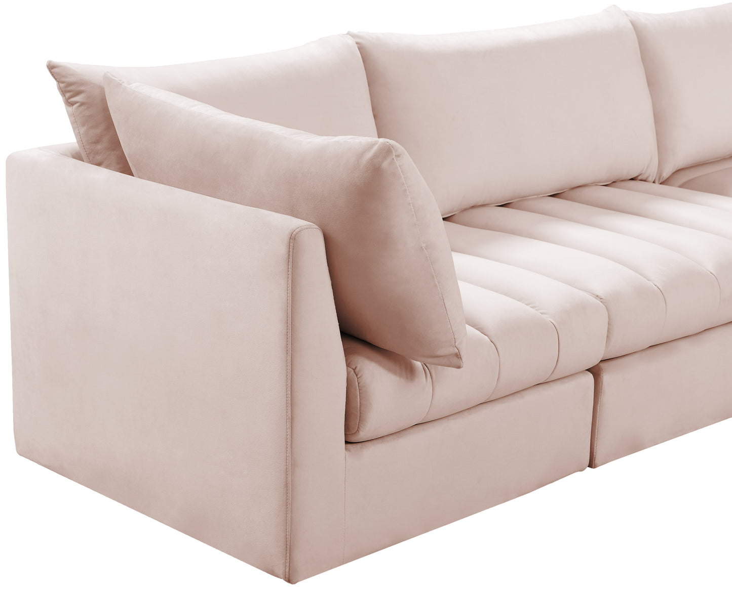 acadia pink velvet modular sofa s103