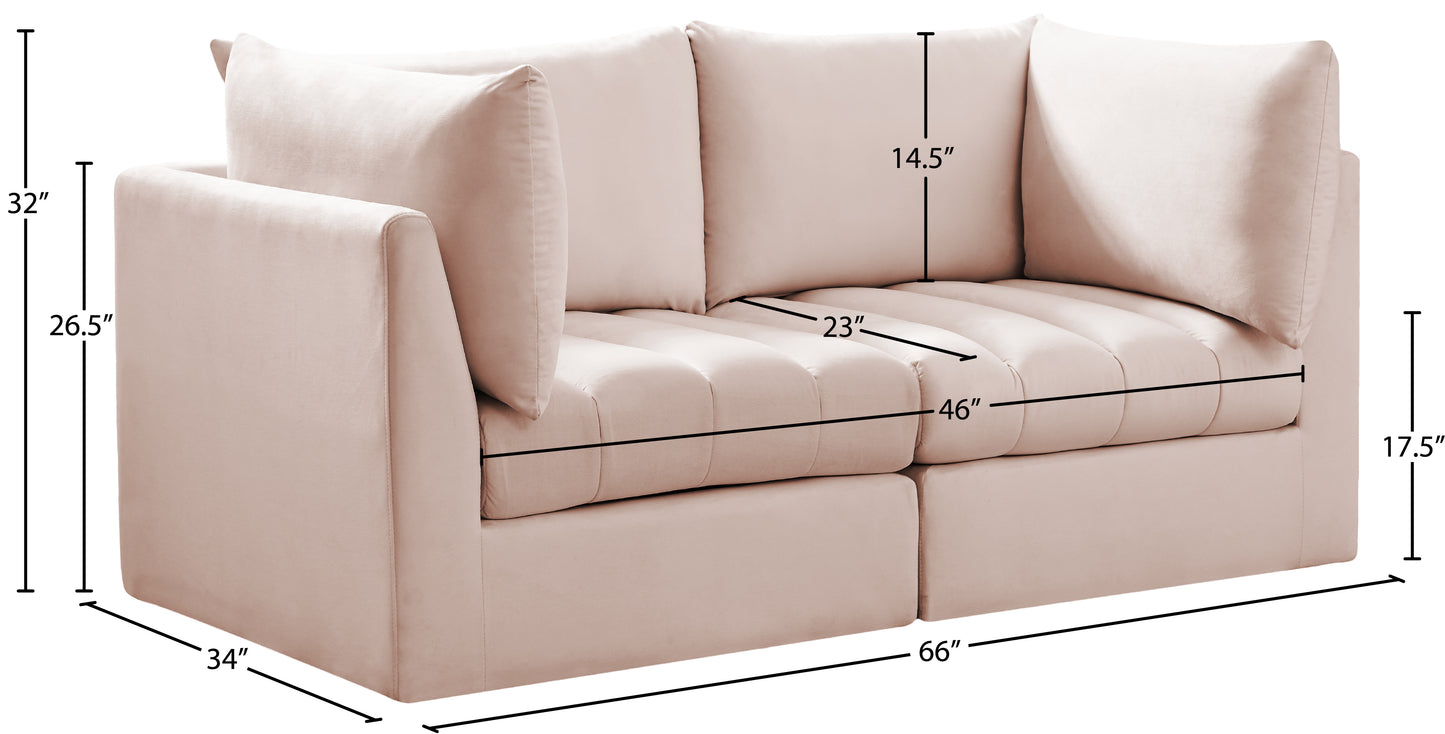 acadia pink velvet modular sofa s66