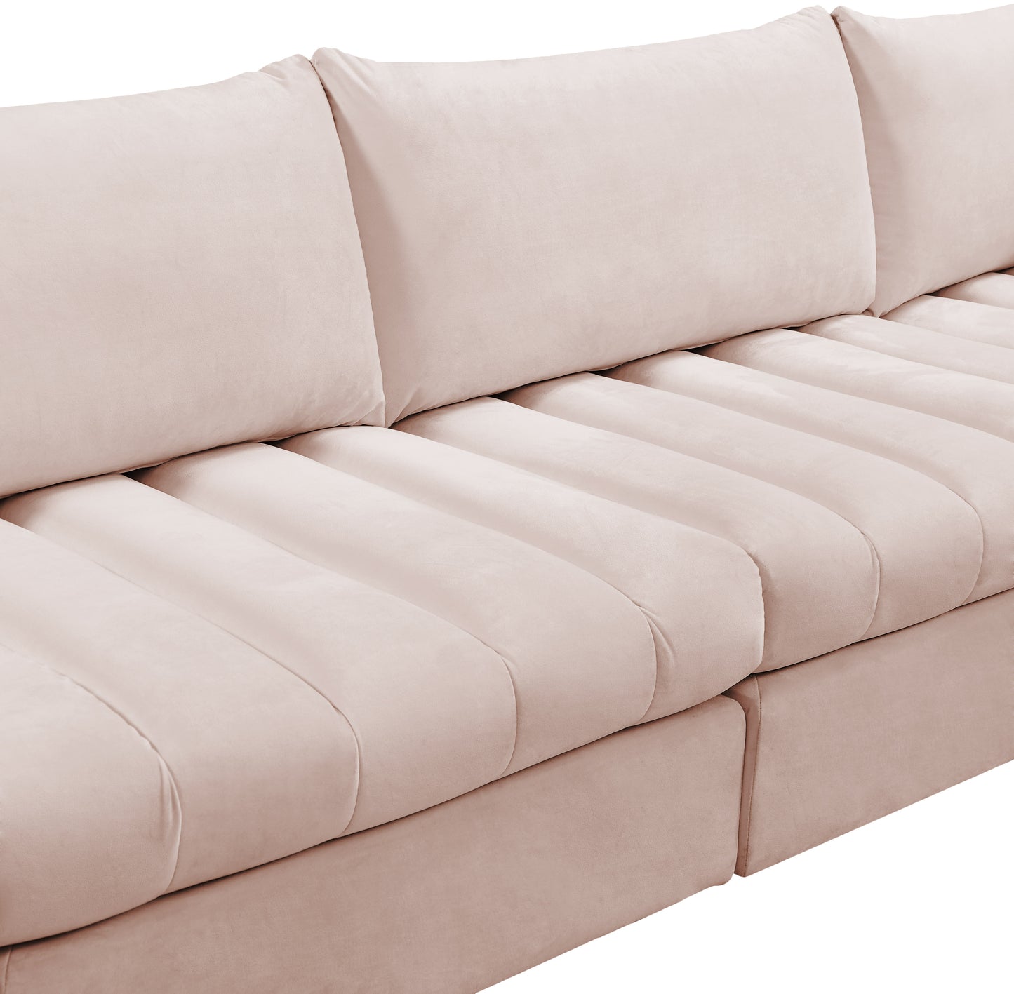 acadia pink velvet modular sectional sec4a