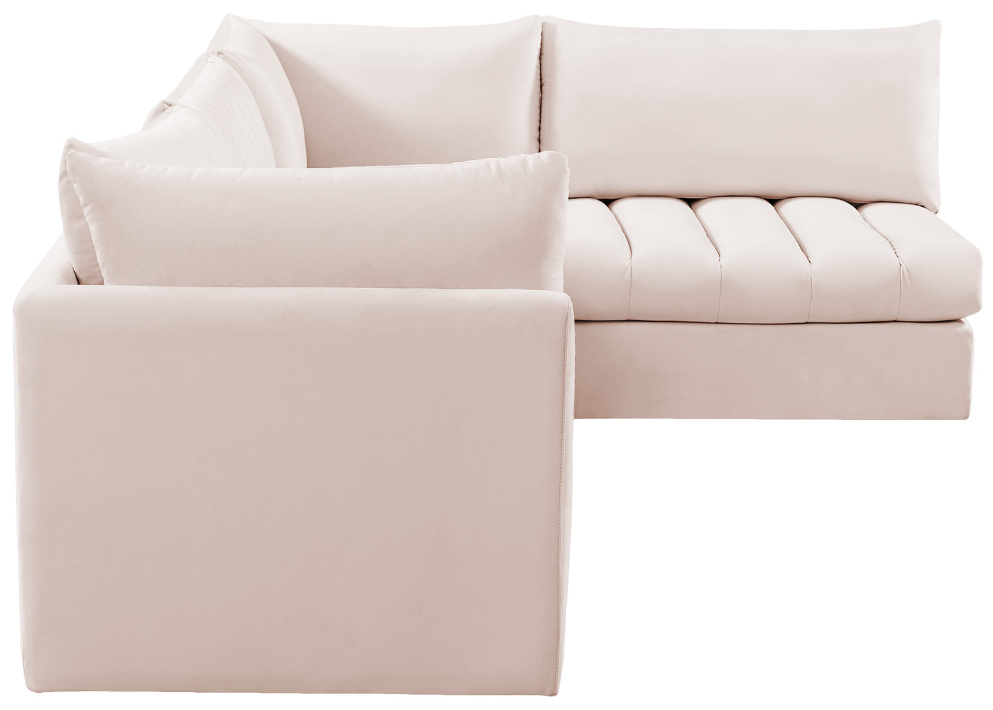 acadia pink velvet modular sectional sec4a