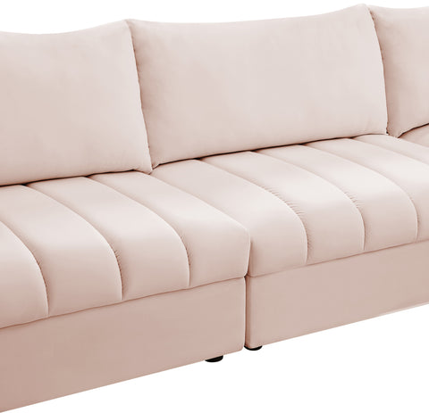 Acadia Pink Velvet Modular Sectional Sec5A