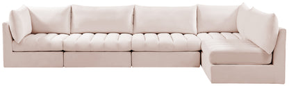 Acadia Pink Velvet Modular Sectional Sec5A