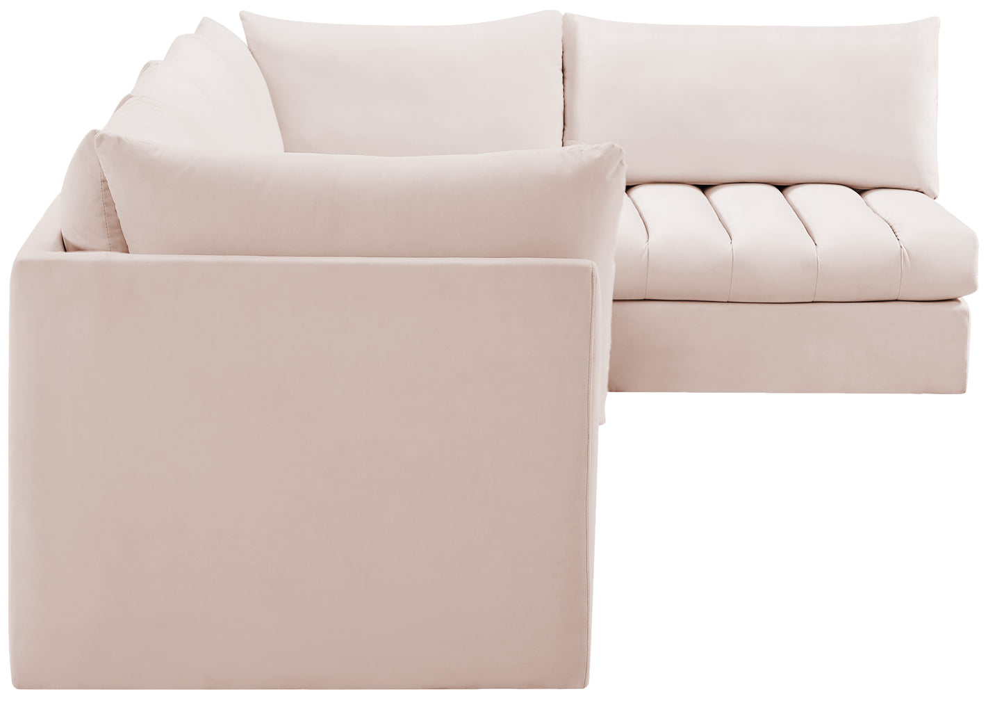 acadia pink velvet modular sectional sec5a