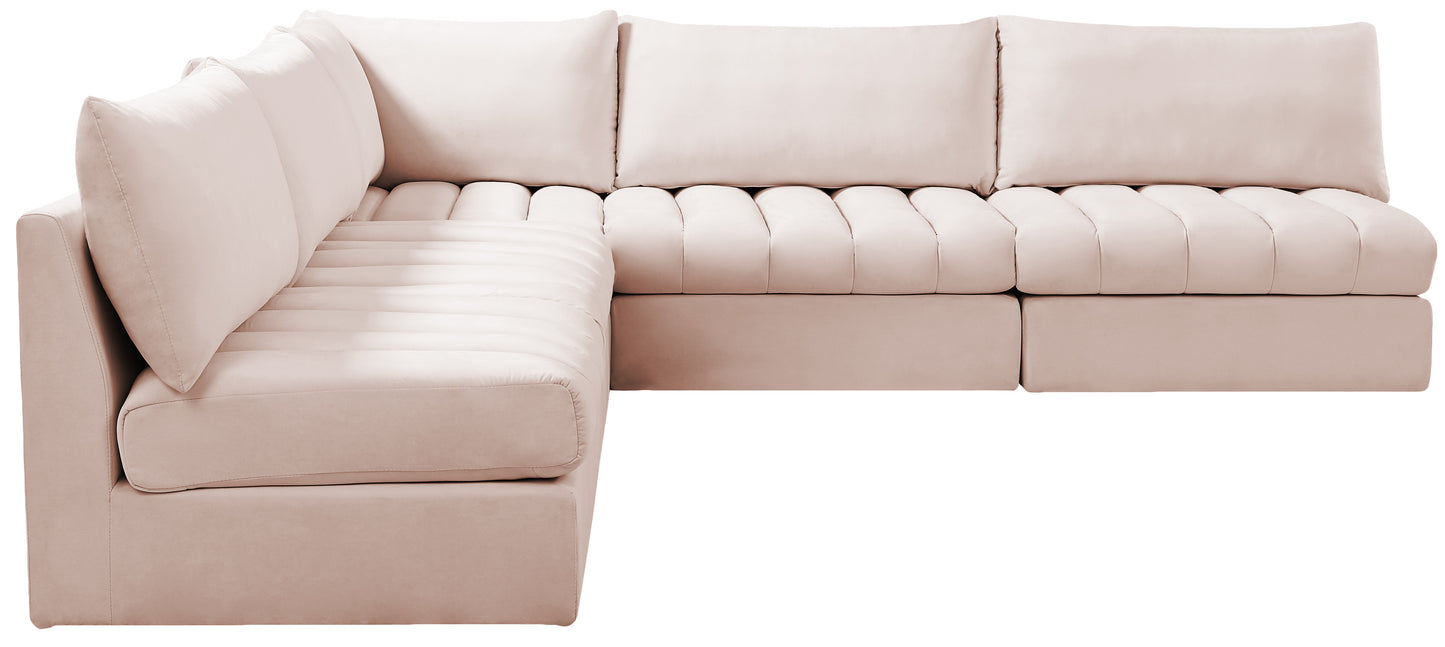 acadia pink velvet modular sectional sec5b