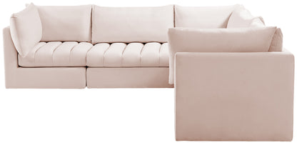 Acadia Pink Velvet Modular Sectional Sec5C