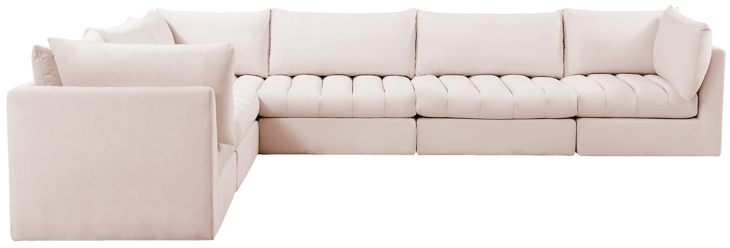 acadia pink velvet modular sectional sec6a