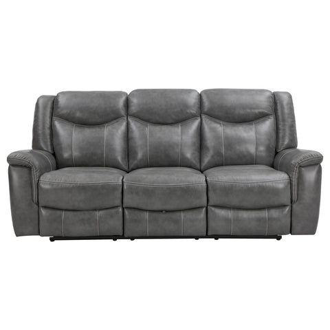 Keaton Upholstered Padded Arm Motion Sofa GreyGrey