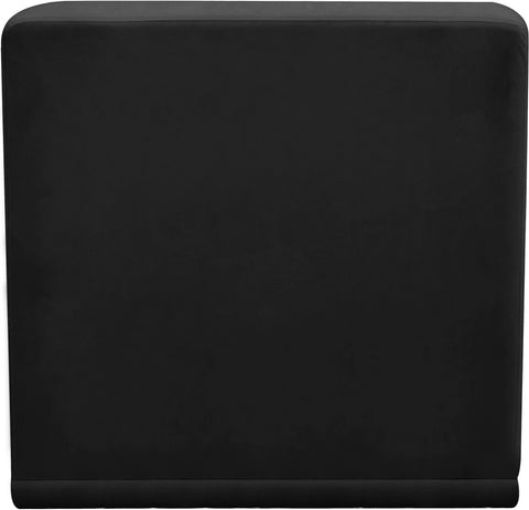 Destiny Black Velvet Armless Chair Armless
