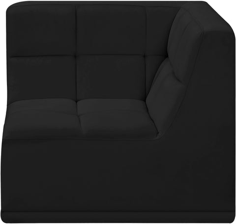Destiny Black Velvet Corner Chair Corner