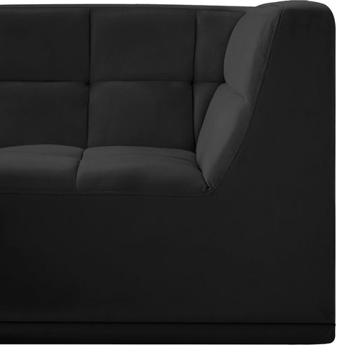 Destiny Black Velvet Corner Chair Corner