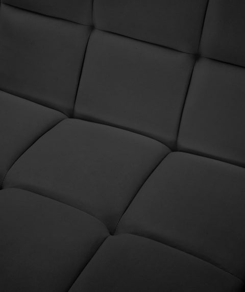 Destiny Black Velvet Corner Chair Corner