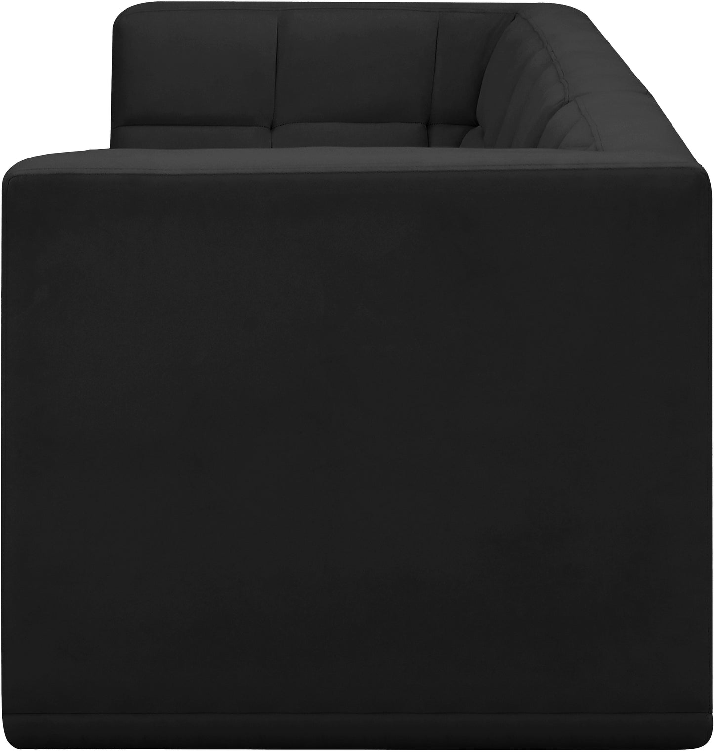 destiny black velvet modular sofa s128