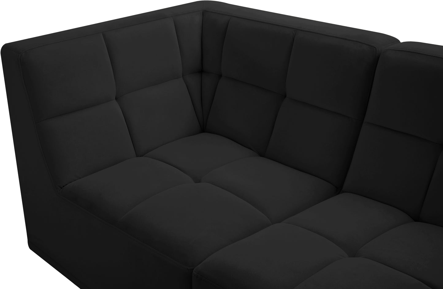 destiny black velvet modular sofa s128