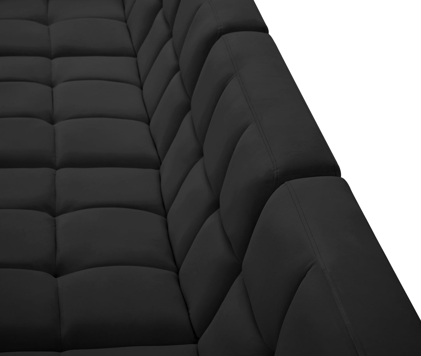 destiny black velvet modular sofa s128