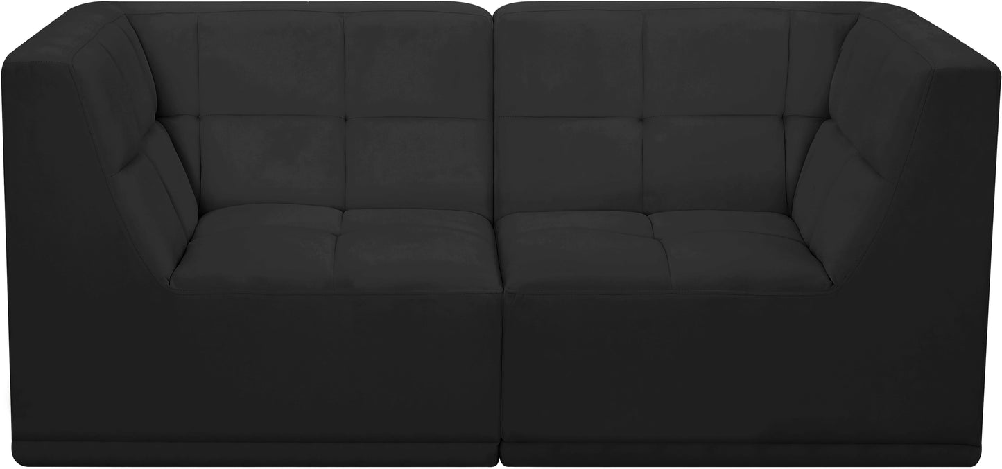 destiny black velvet modular sofa s68