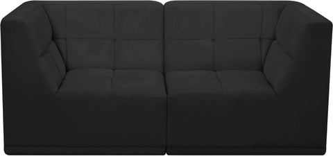 Destiny Black Velvet Modular Sofa S68