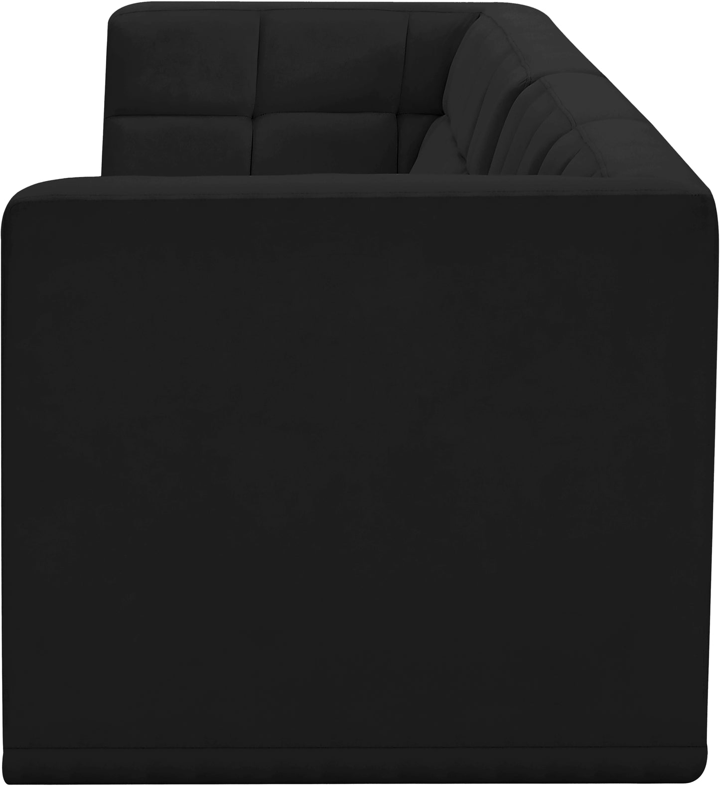 destiny black velvet modular sofa s68