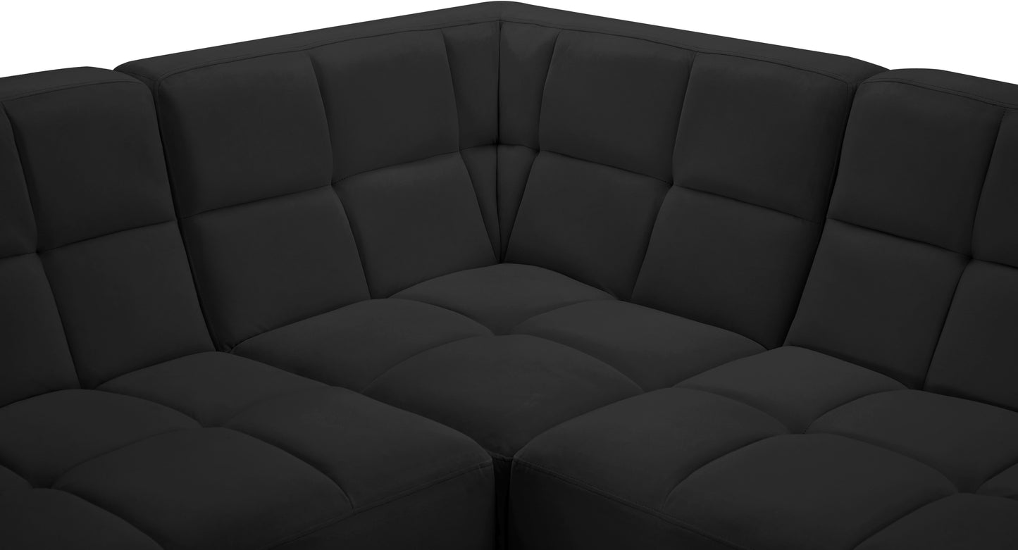 destiny black velvet modular sectional sec4a