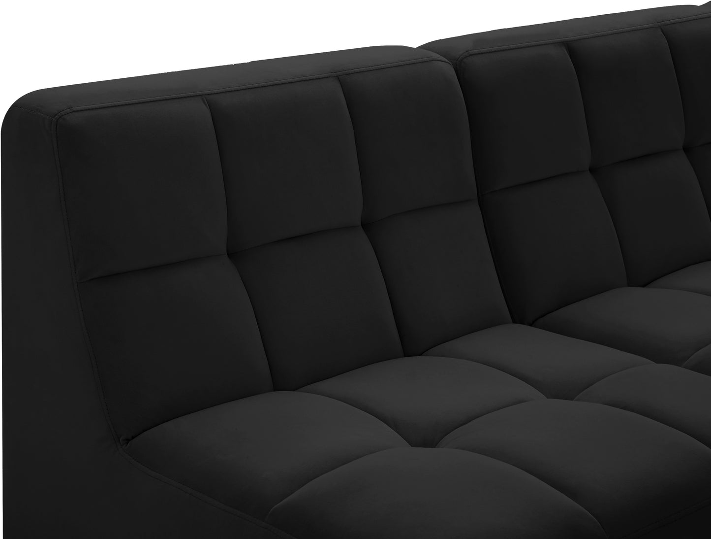 destiny black velvet modular sectional sec5c