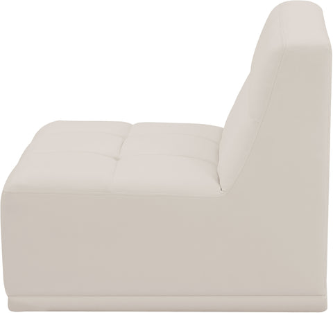 Destiny Cream Velvet Armless Chair Armless
