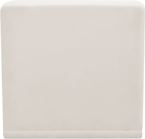 Destiny Cream Velvet Armless Chair Armless