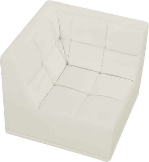 Destiny Cream Velvet Corner Chair Corner