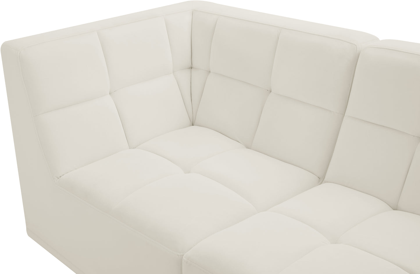 destiny cream velvet modular sofa s128