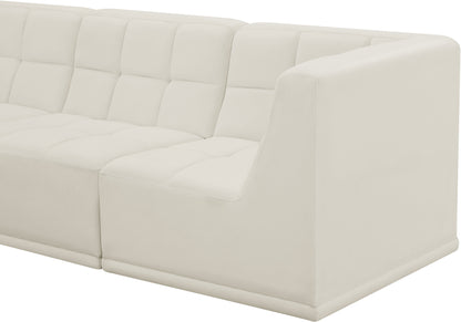 Destiny Cream Velvet Modular Sofa S128