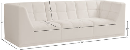 Destiny Cream Velvet Modular Sofa S98