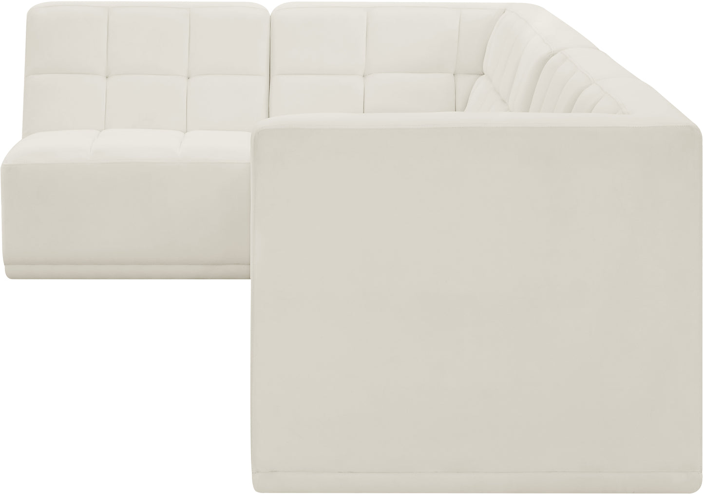 destiny cream velvet modular sectional sec4a