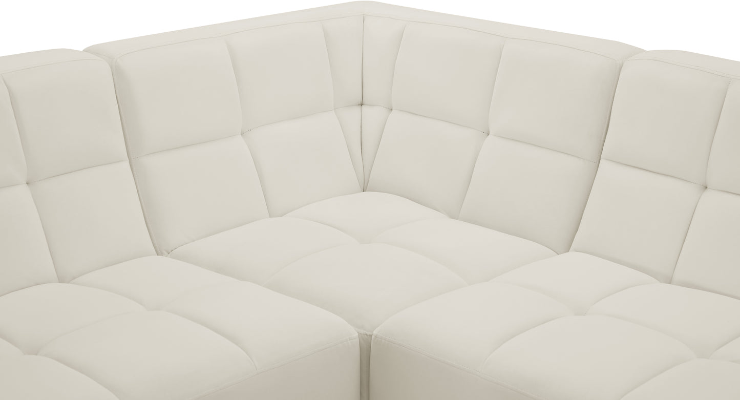 destiny cream velvet modular sectional sec4a