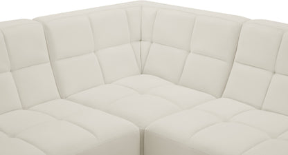 Destiny Cream Velvet Modular Sectional Sec4A