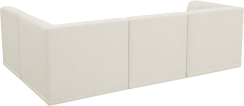 Destiny Cream Velvet Modular Sectional Sec4A
