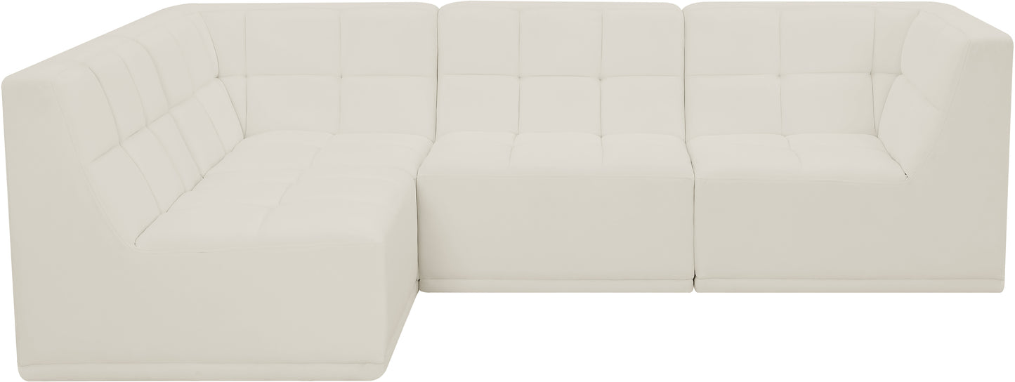 destiny cream velvet modular sectional sec4a