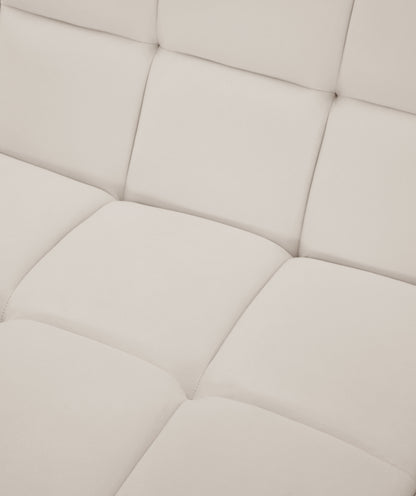 Destiny Cream Velvet Modular Sectional Sec5C