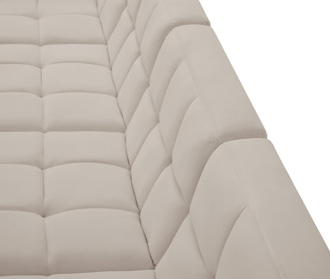 Destiny Cream Velvet Modular Sectional Sec5C