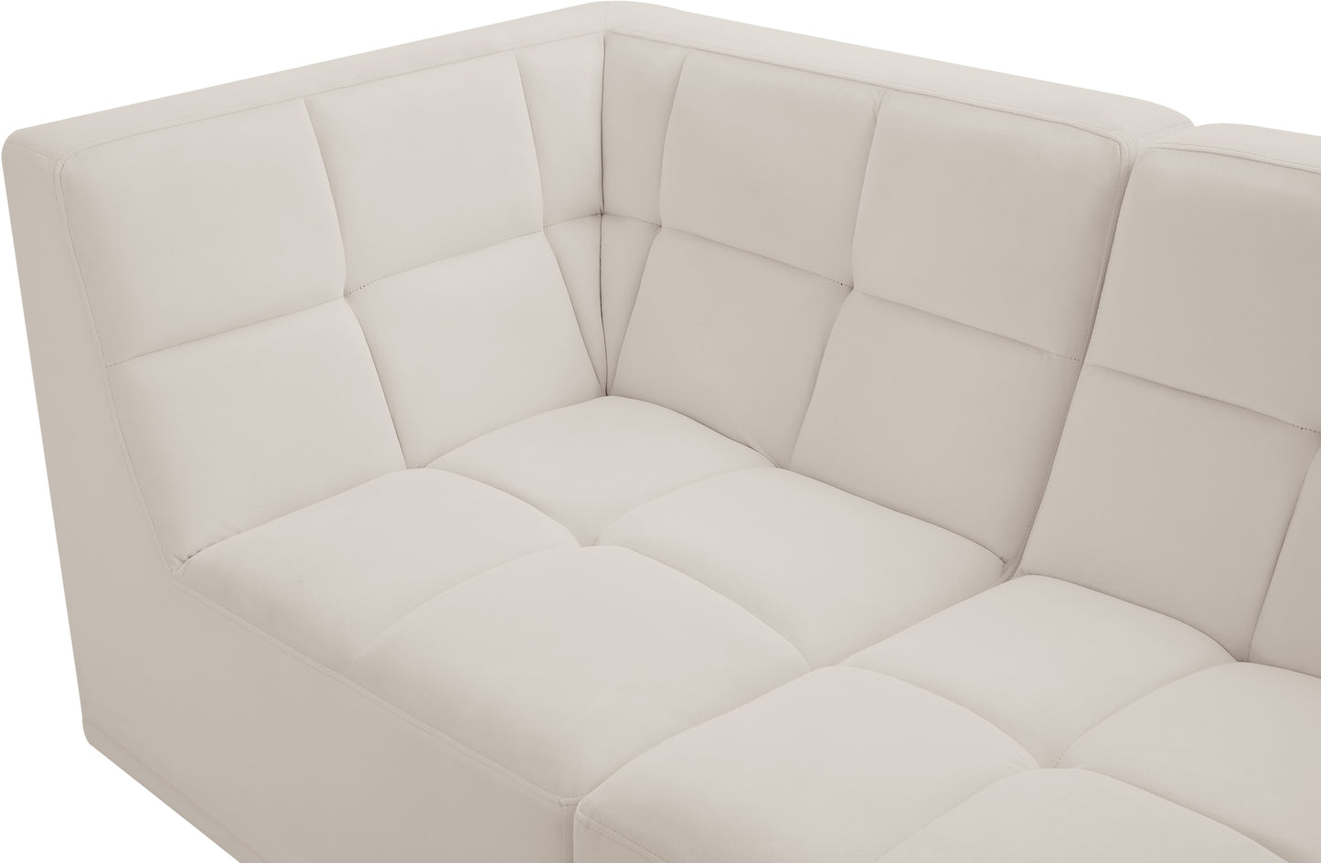 destiny cream velvet modular sectional sec6a