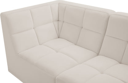 Destiny Cream Velvet Modular Sectional Sec6A