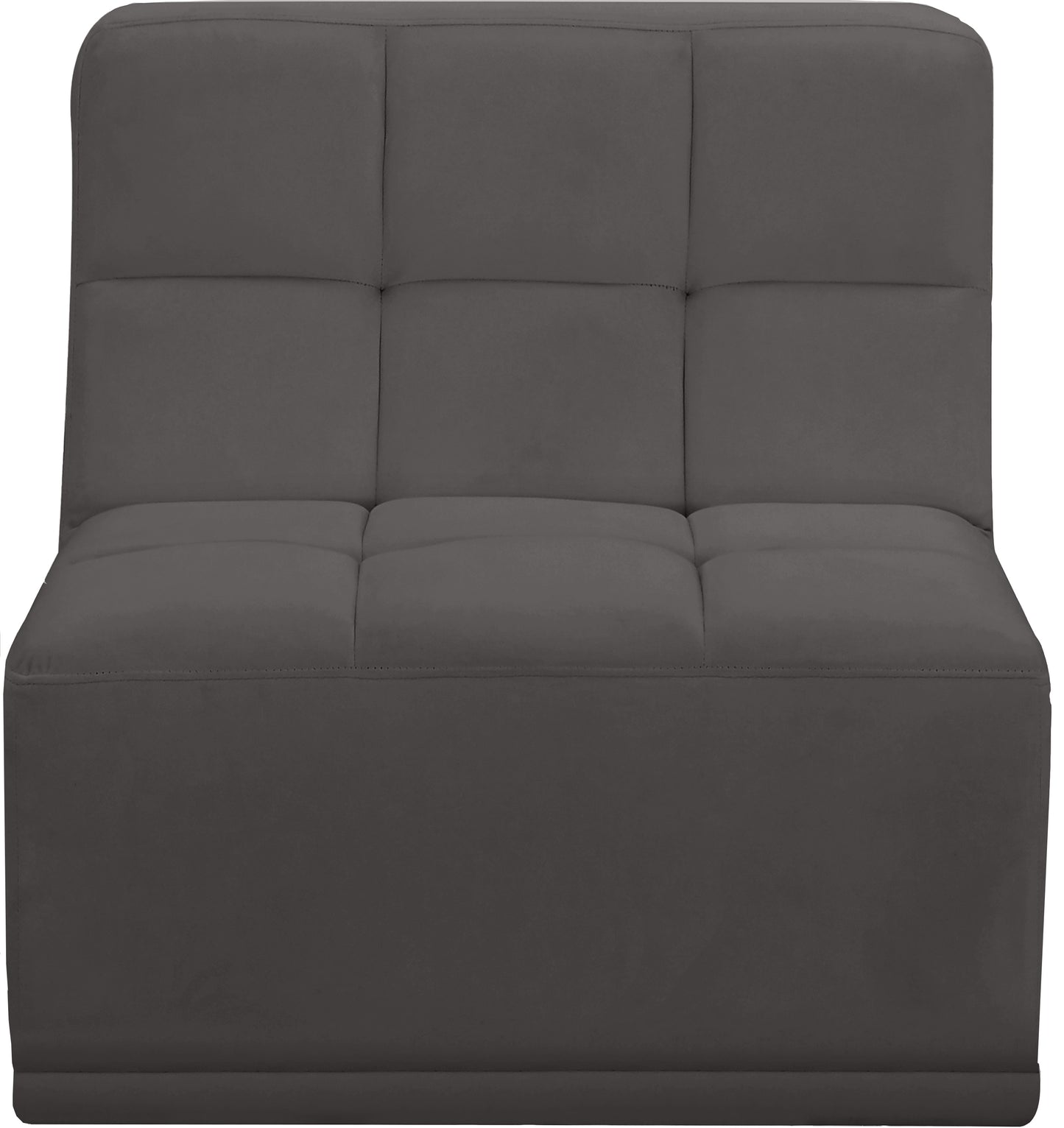 destiny grey velvet armless chair armless