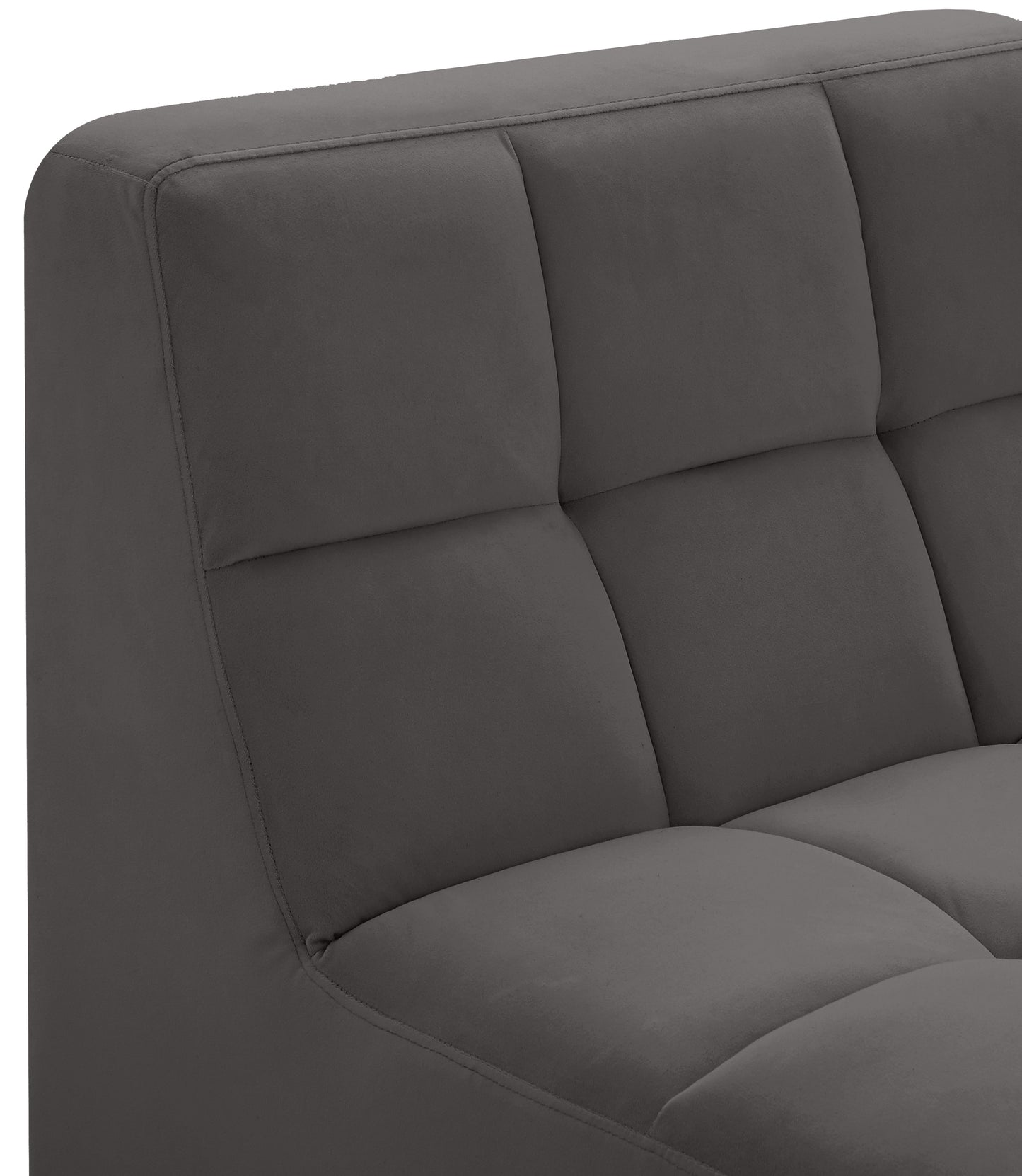 destiny grey velvet armless chair armless