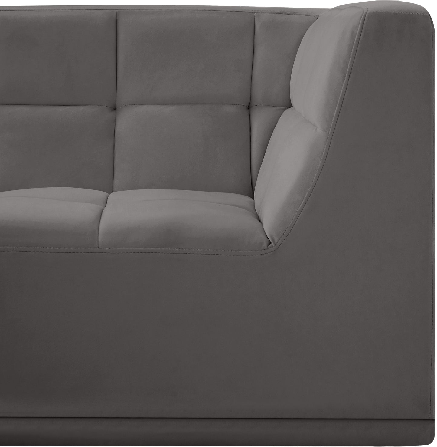 destiny grey velvet corner chair corner