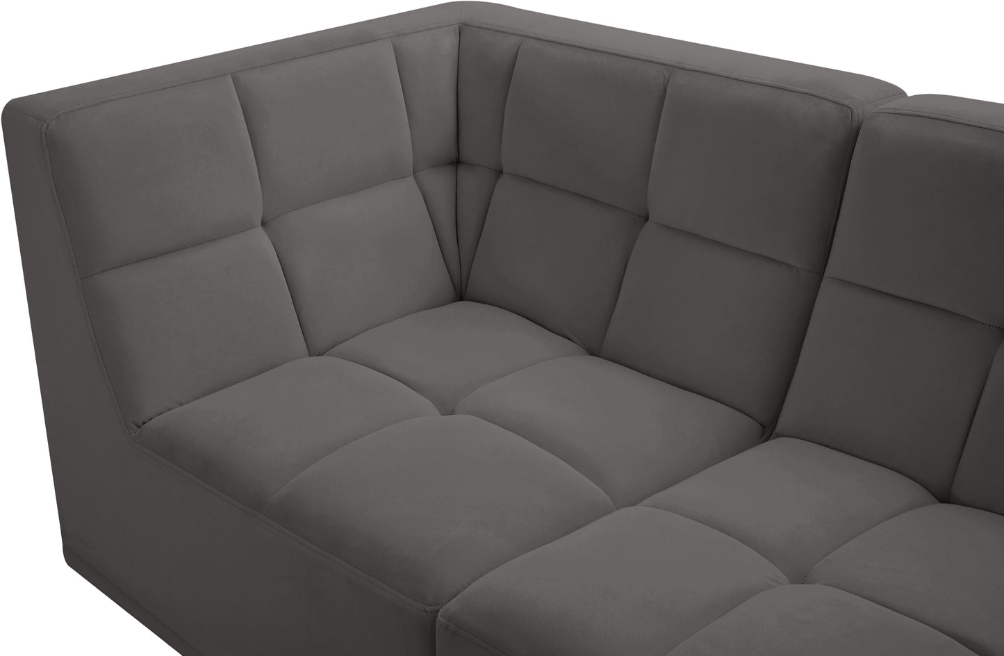 destiny grey velvet modular sofa s128