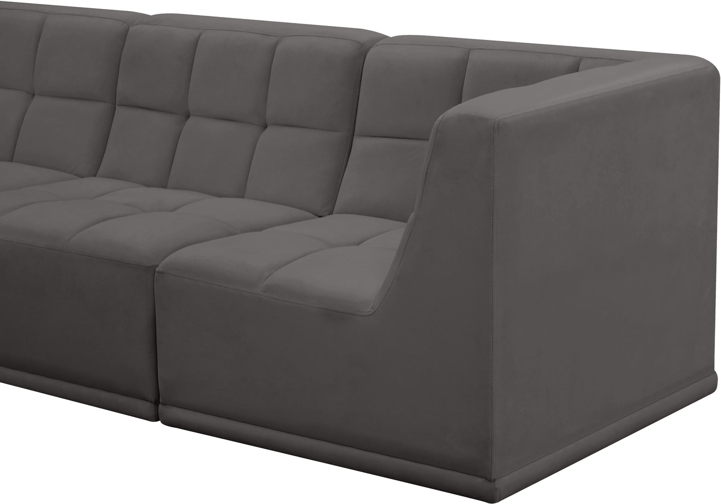 destiny grey velvet modular sofa s128