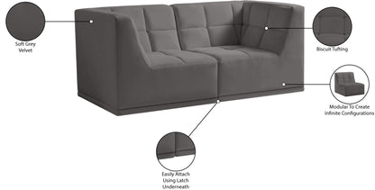 Destiny Grey Velvet Modular Sofa S68